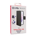 Custodia Celly Samsung S22+ 5G wallet case black WALLY1011