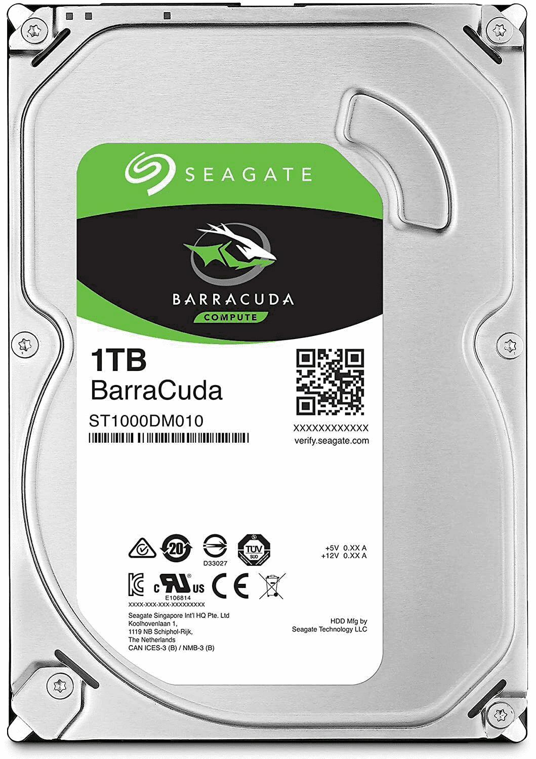 Seagate Hard Disk Interno 1TB Barracuda 3,5" ST1000DM010