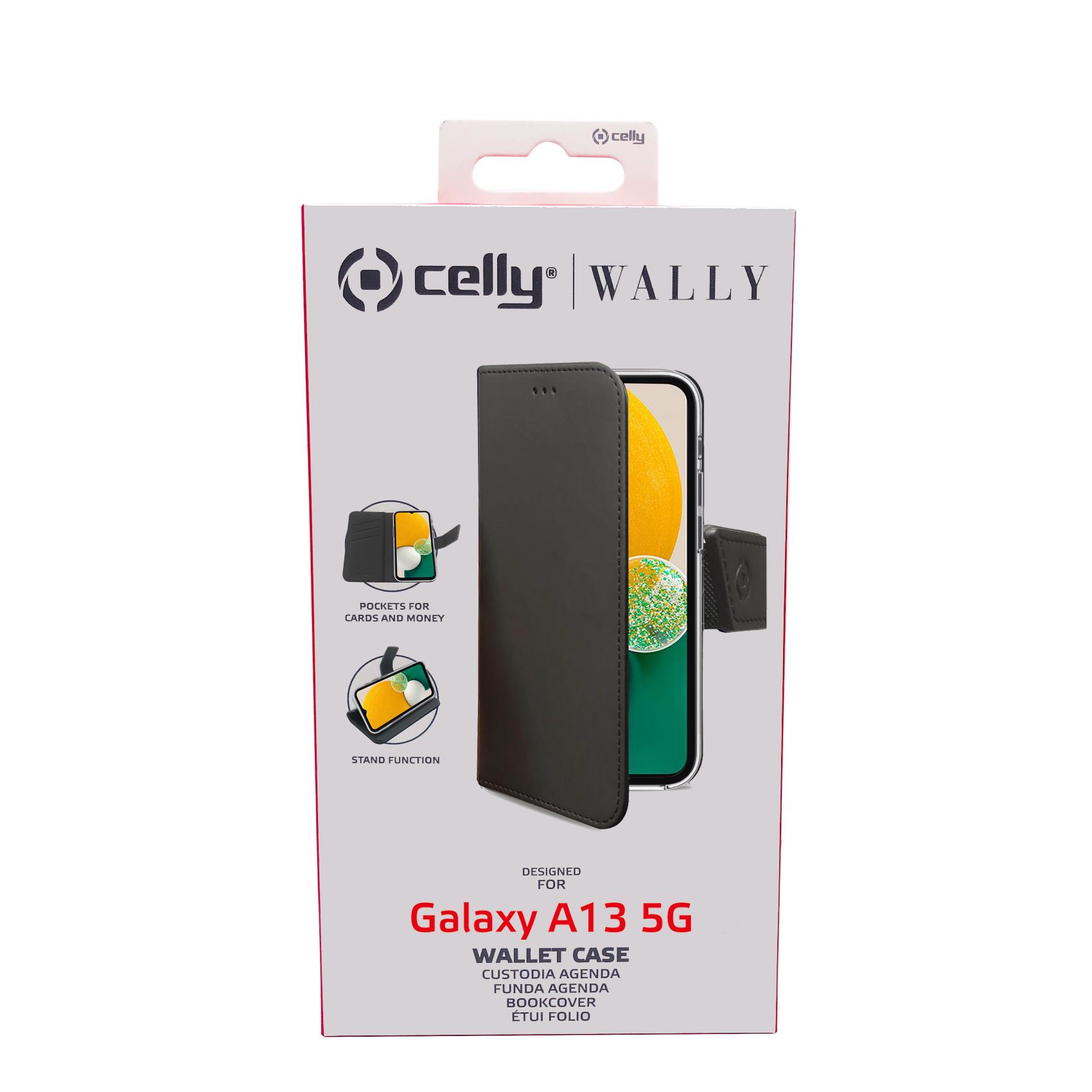 Custodia Celly Samsung A13 5G / A04s wallet case black WALLY988