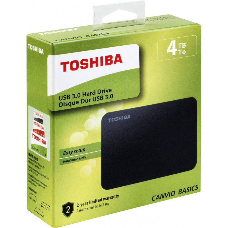 Toshiba Hard Disk Esterno 4TB Canvio Basic Usb 3.0 HDTB440EK3CA