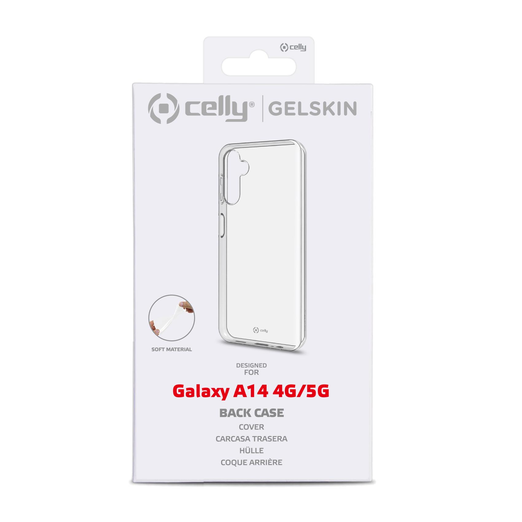 Custodia Celly Samsung A14 4G A14 5G cover tpu trasparente GELSKIN1035