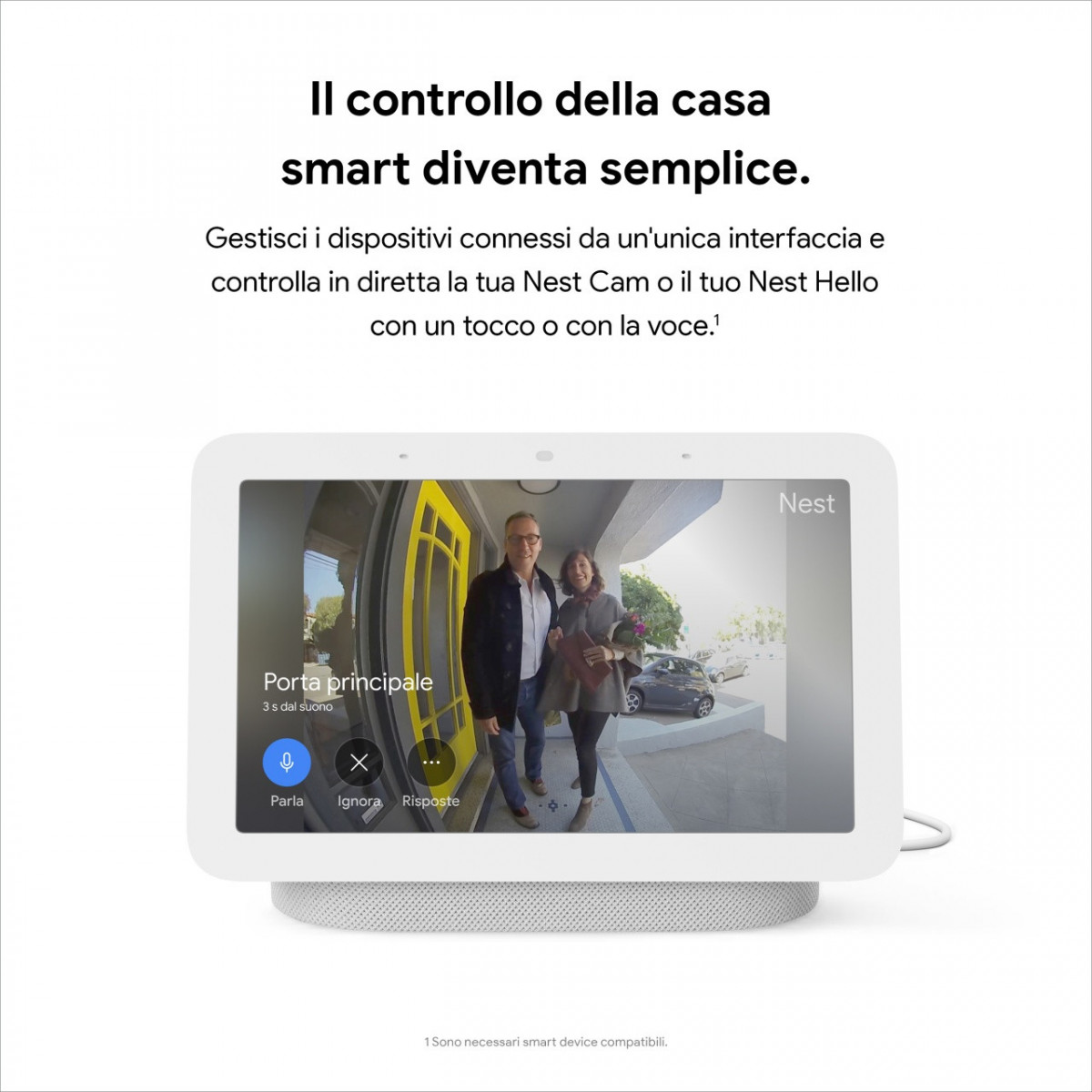 Google Nest Hub 2°Gen dispositivo smart home display antracite GA01892-IT