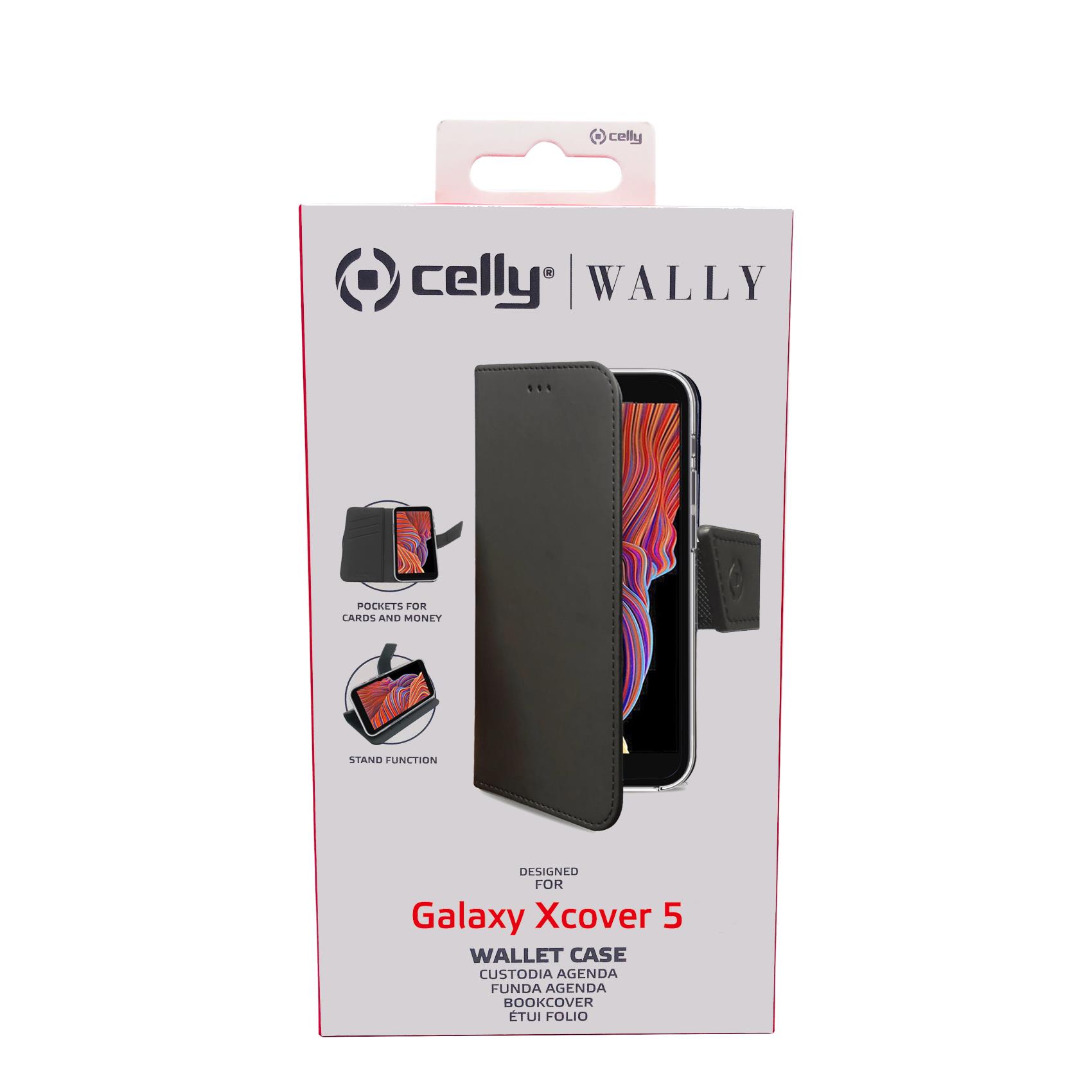 Custodia Celly Samsung Xcover 5 wallet case black WALLY960