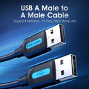 Vention Cavo Dati USB da maschio a maschio 1.5mt PVC black COJBG