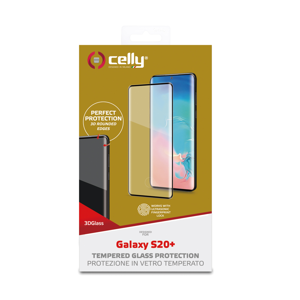 Pellicola vetro Celly Samsung S20 Plus 3D glass 3DGLASS990BK