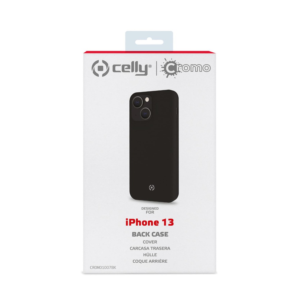 Custodia Celly iPhone 13 cover cromo black CROMO1007BK