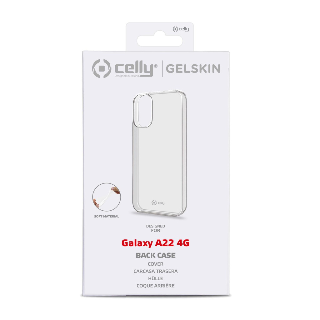 Custodia Celly Samsung A22 4G cover tpu trasparente GELSKIN969