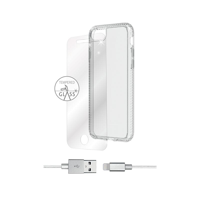Vodafone custodia + pellicola + cavo Lightning  iPhone 7  trasparente