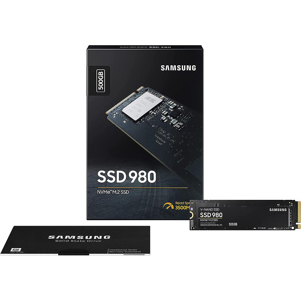 Samsung SSD 500GB M.2 NVMe 980 PCIe 3.0 MZ-V8V500BW