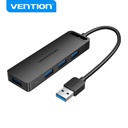 Vention Hub 5 in 1 con 4 porte USB 3.0 0.15mt black CHLBB