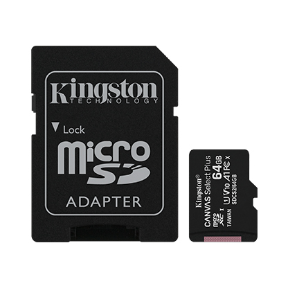 [740617298697] Kingston Micro SD 64GB canvas select plus SDCS2/64GB