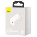 Baseus caricabatteria USB-C 25W super-si quick charger white CCSP020102