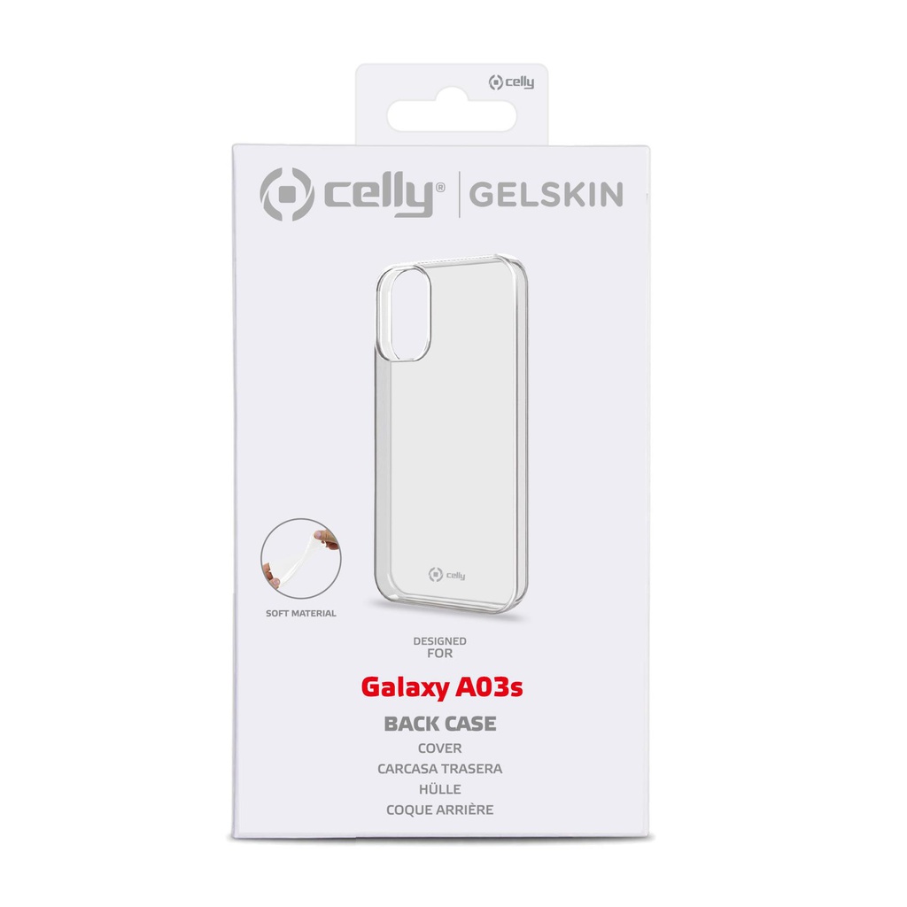 Custodia Celly Samsung A03s cover tpu trasparente GELSKIN971