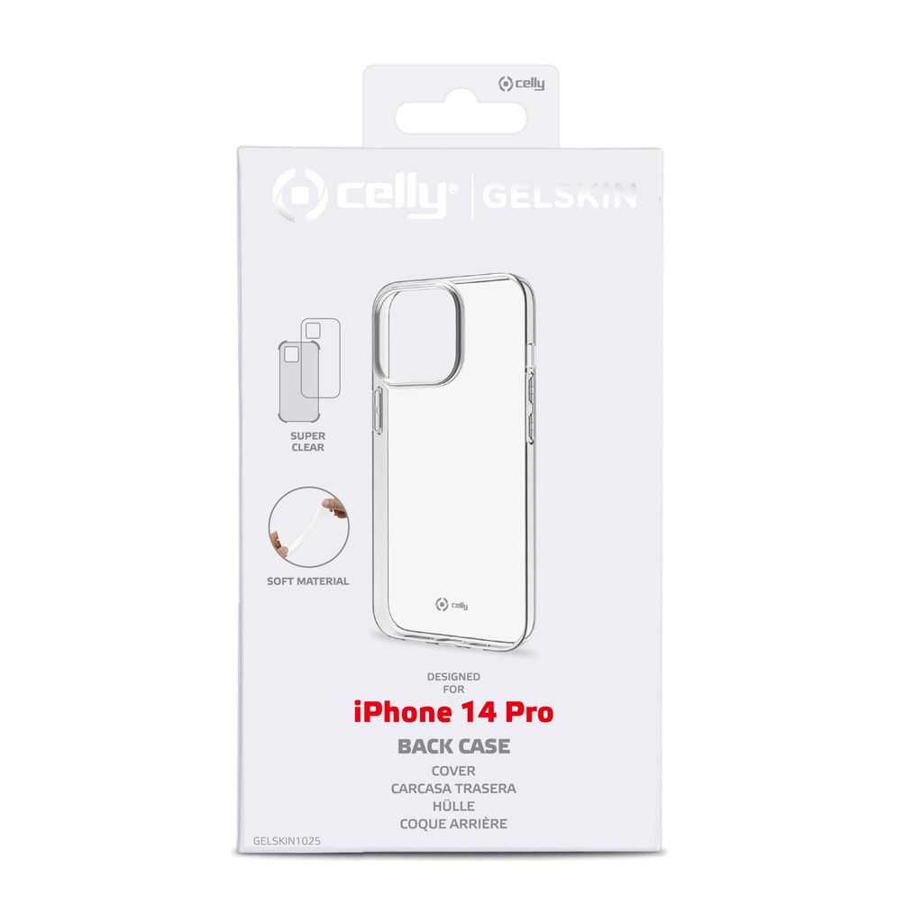 Custodia Celly iPhone 14 Pro cover tpu trasparente GELSKIN1025