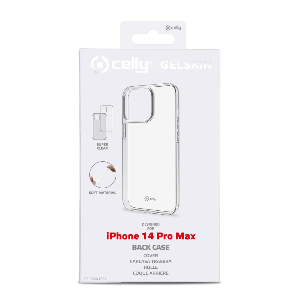 Custodia Celly iPhone 14 Pro Max cover tpu trasparente GELSKIN1027