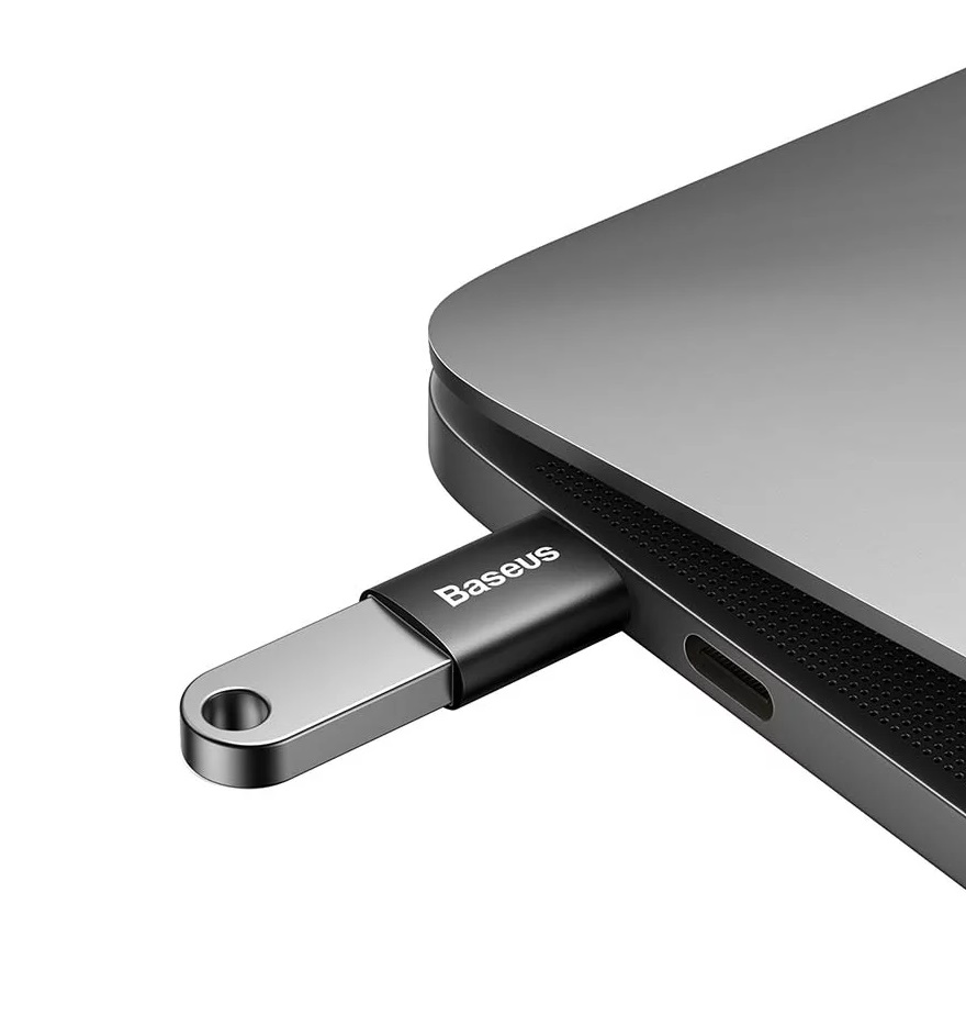 Baseus adattatore USB-C a USB 3.1 Ingenuity Series Mini OTG black ZJJQ000001