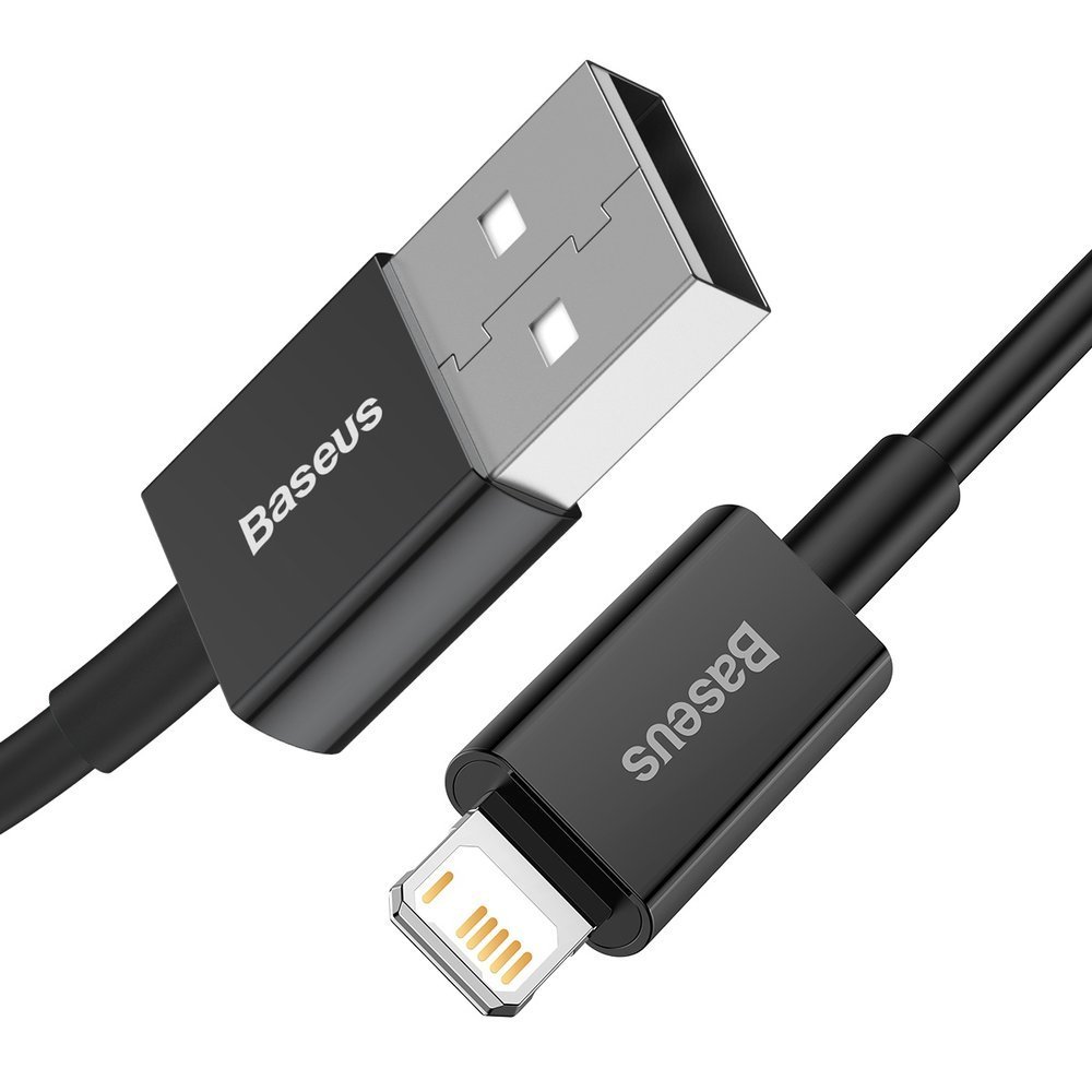 aseus cavo dati Lightning 2.4A 1mt Superior USB black CALYS-A01