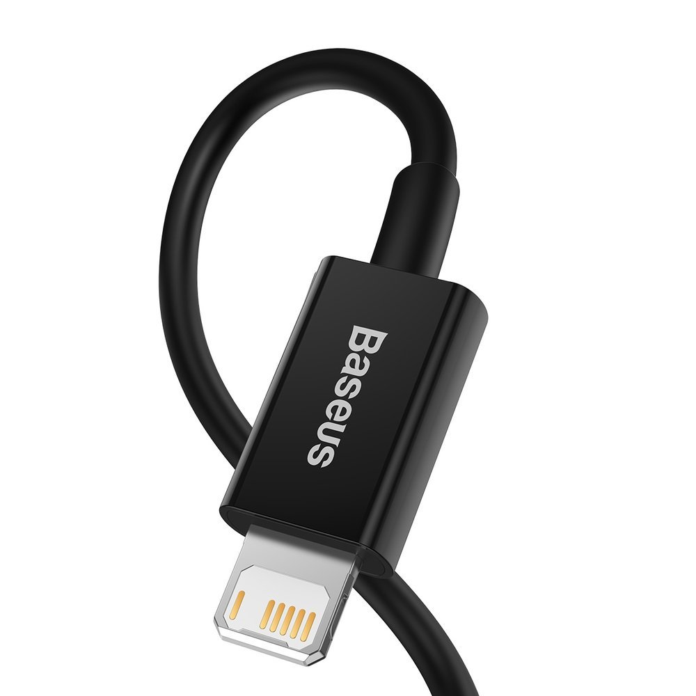 aseus cavo dati Lightning 2.4A 1mt Superior USB black CALYS-A01