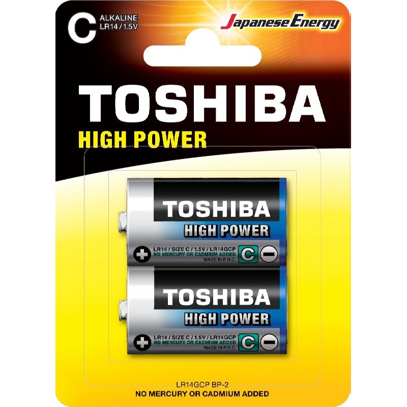 Toshiba batteria alcalina mezza torcia C 2pz 1.5V R14