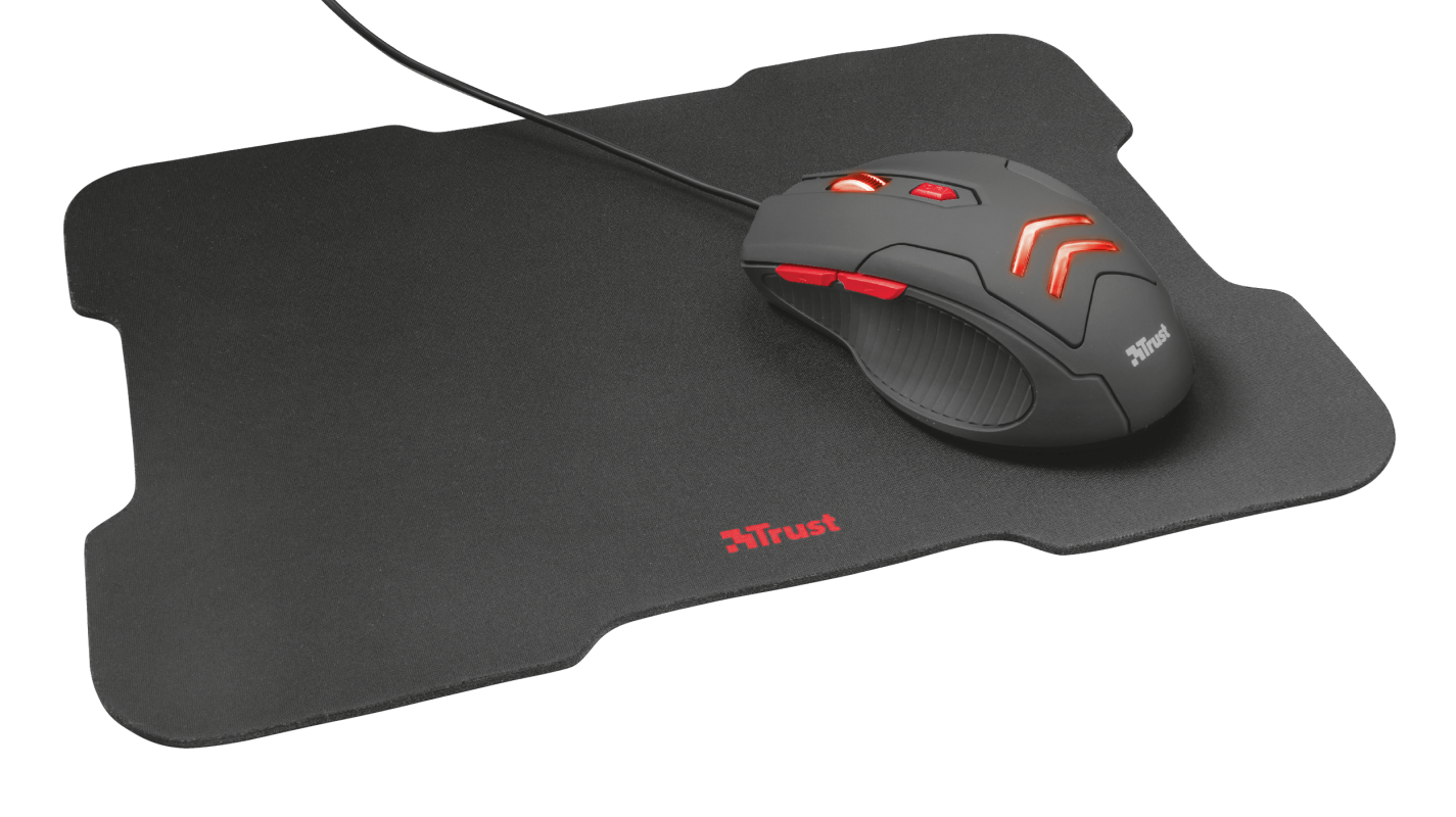 Trust kit 4in1 gaming + mouse + cuffie + tappetino tastiera RGB illuminata LED