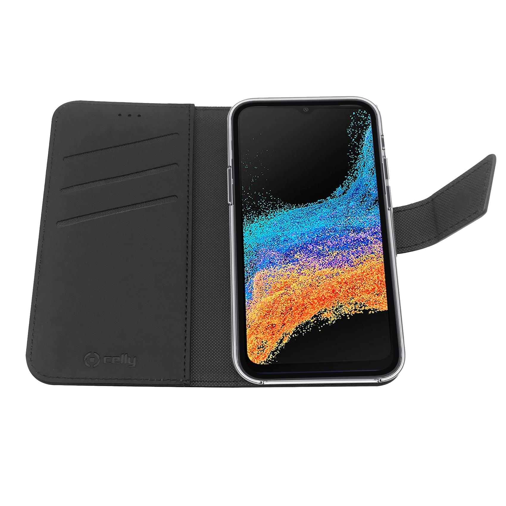 Custodia Celly Samsung A23 4G A23 5G wallet case black WALLY1015