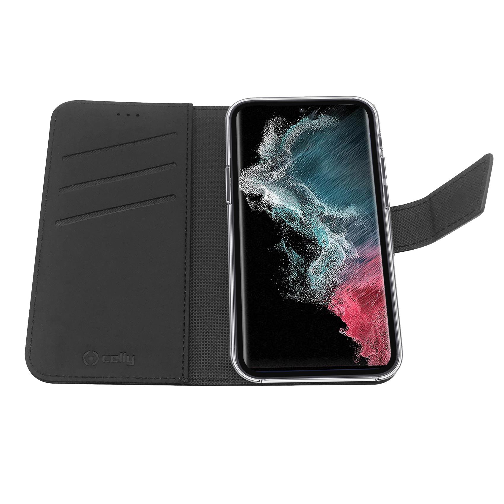 Custodia Celly Samsung S23 5G wallet case black WALLY1032