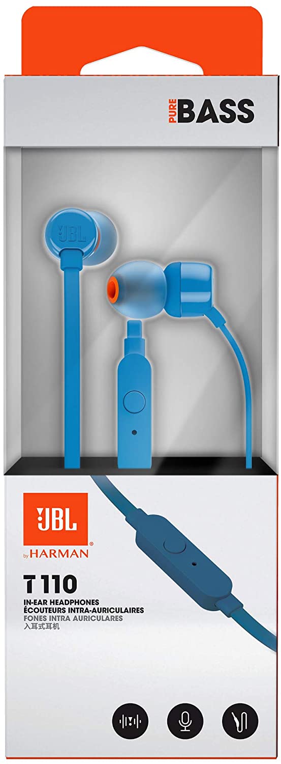 JBL T110 auricolare jack 3.5 mm In Ear blue JBLT110BLU