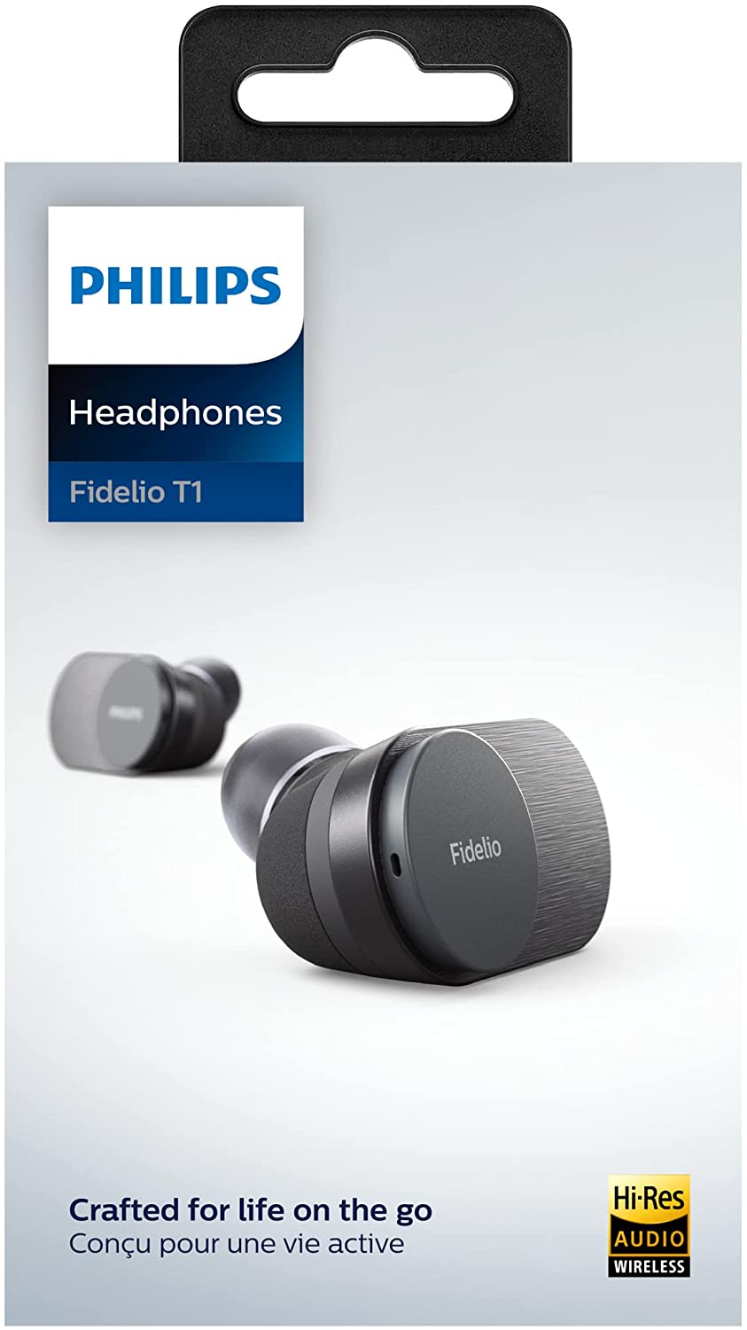 Philips auricolare in-ear true wireless con cancellazione del rumore Fidelio black T1BK/00