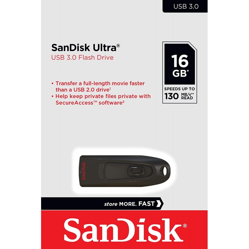 Sandisk PenDrive 16Gb 3.0 Cruzer Ultra SDCZ48-016G-U46
