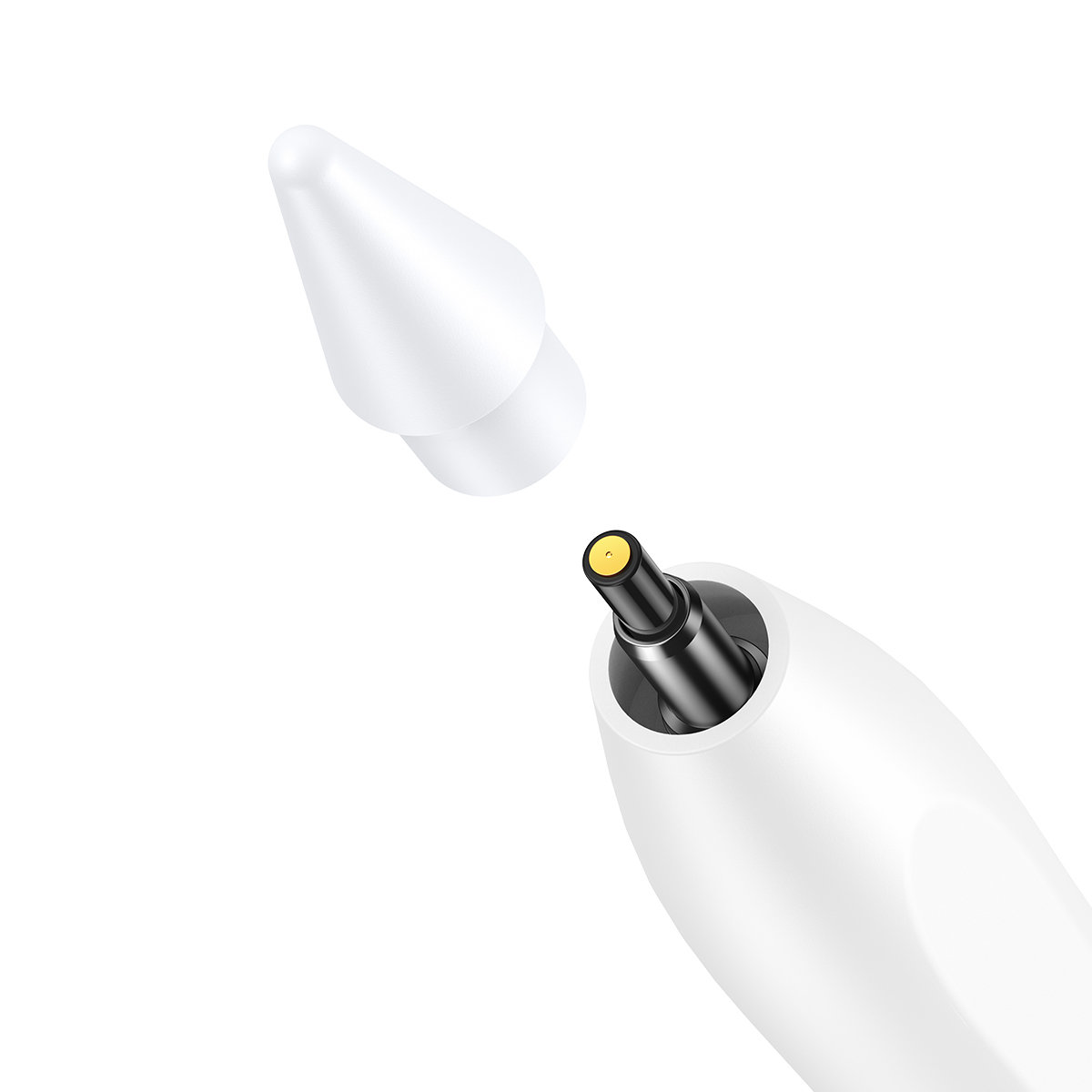 Baseus penna capacitiva Smooth Writing Active con indicatore LED + cavo Type-C 0.3mt white SXBC000202