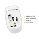 Techmade Mouse wireless white TM-MUSWN4B-WH