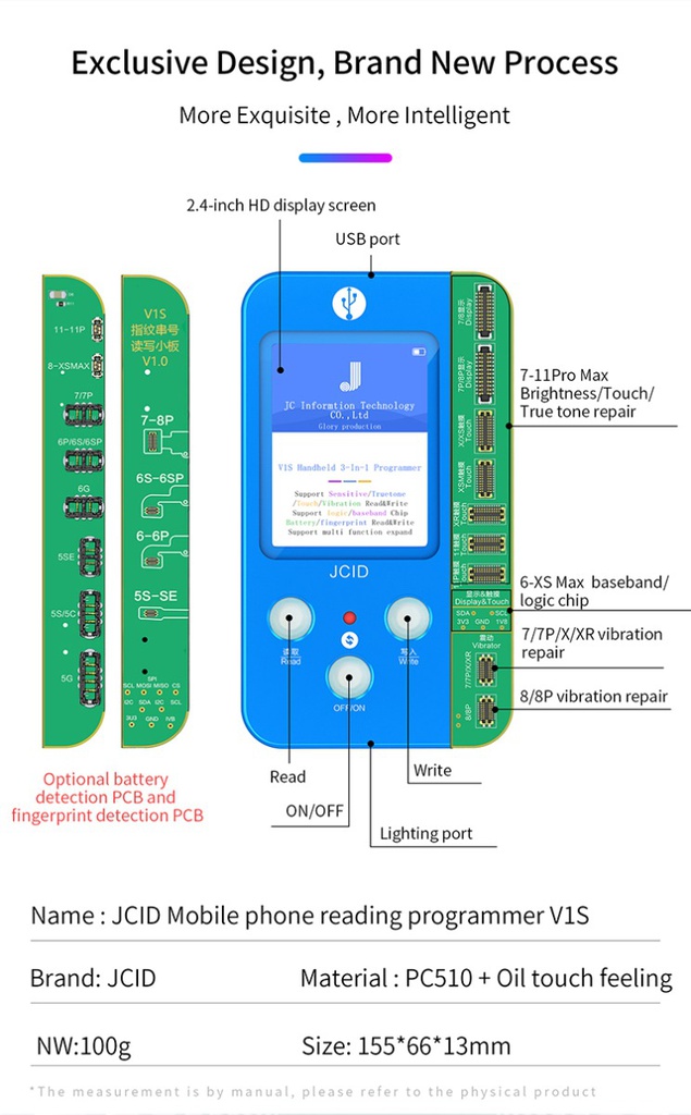 JC V1S per iPhone strumento per programmare il trasferimento dati