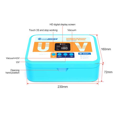 Sunshine Lampada UV con Vacuum per rimozione bolle pellicole hydrogel S-918B SE