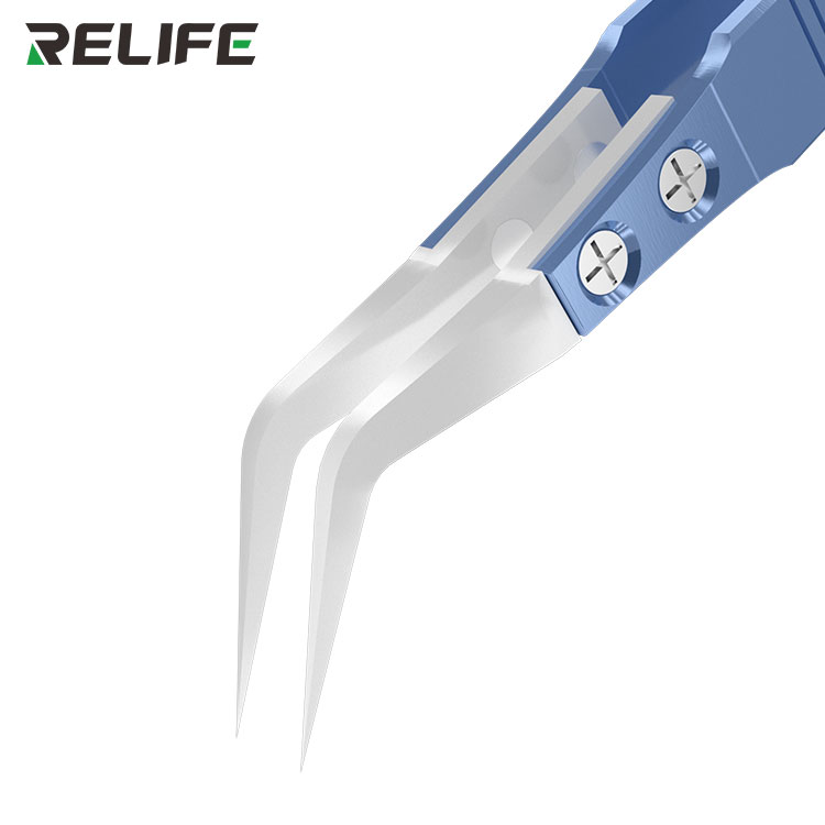 Relife Pinzetta Di Precisione A Punta Curva Titanium Alloy Ceramic  RT-15E