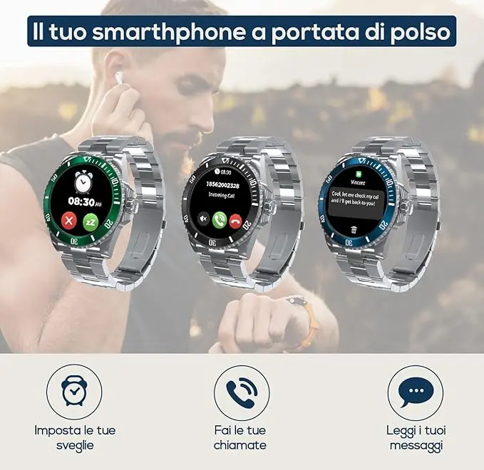 Niah Smartwatch con Chiamata Neptune Green NH-NEPTUNE-GR.webp