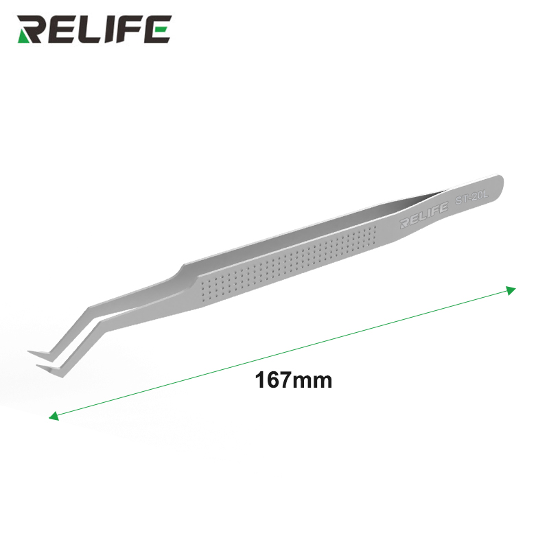 Relife Pinzetta Anti-Magnetica in Acciaio Inossidabile per Chip ST-20L