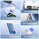 Vention Power Bank 10000mAh 22.5W MagSafe Magnetic Wireless con Display white FHTW0