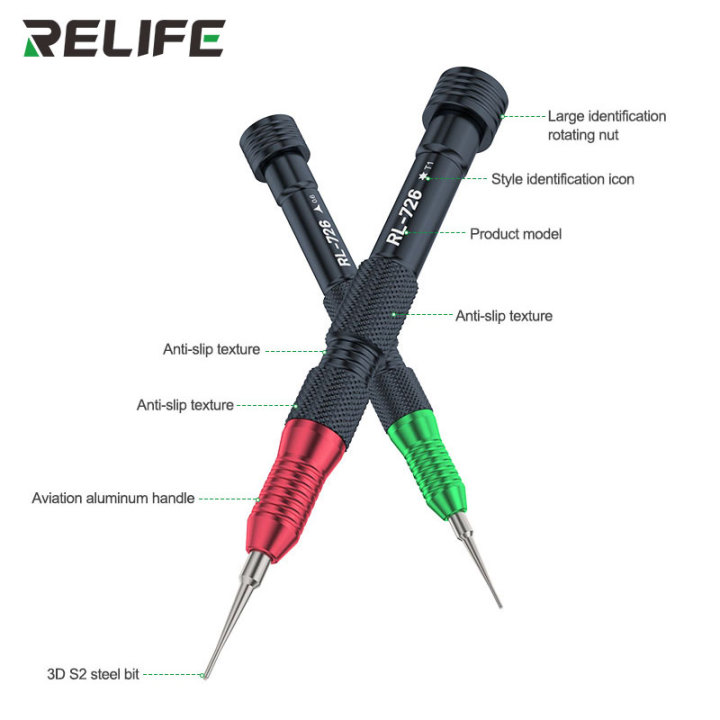 Relife Cacciavite Di Precisione Tri-Point 0.6 mm 3D Dinamometrico RL-726 