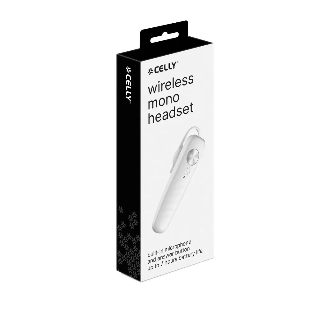 Celly Auricolare Mono BH20 White BH20WH.webp