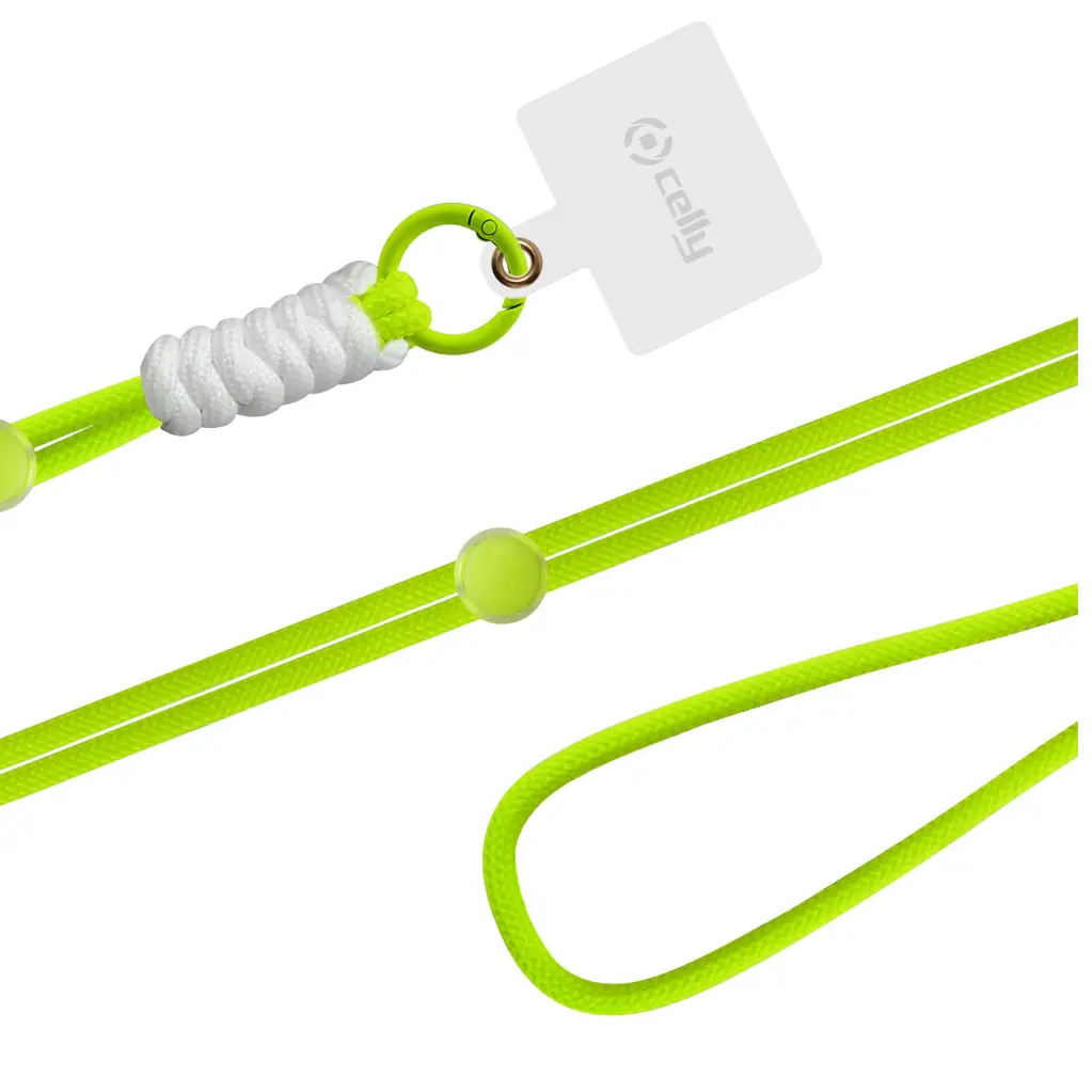 Celly Laccio Da Collo In Nylon Con Badge 1,2 (m) Yellow Fluo LACETNYLYLF .webp