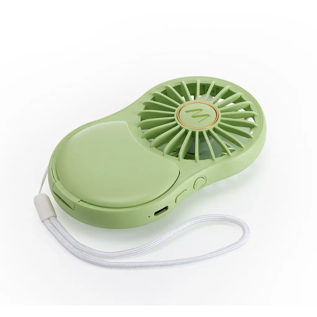 Muitomas Mini Ventilatore Portatile Con Specchio e Luce Green MIRRORFANGN.webp