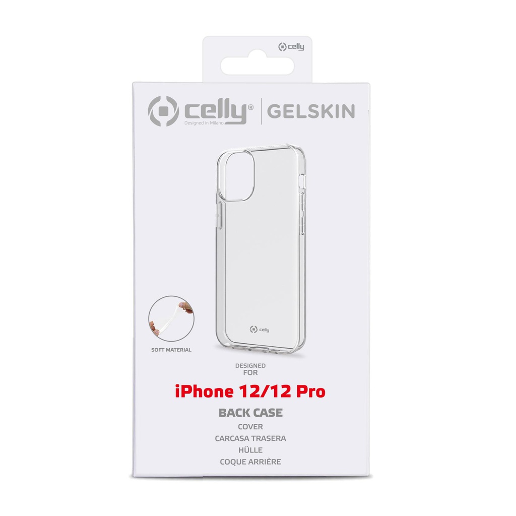 Custodia Celly iPhone 12 iPhone 12 Pro cover tpu trasparente GELSKIN1004