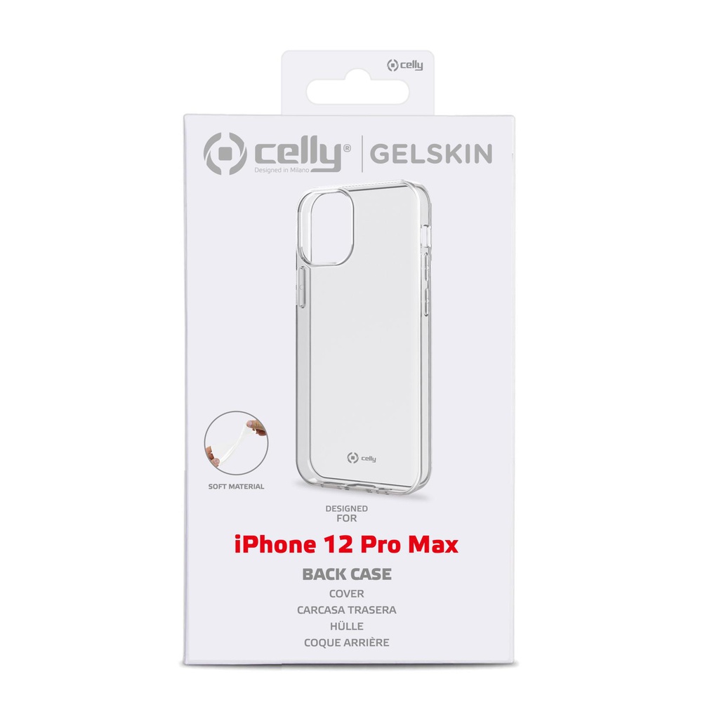 Custodia Celly iPhone 12 Pro Max cover tpu trasparente GELSKIN1005