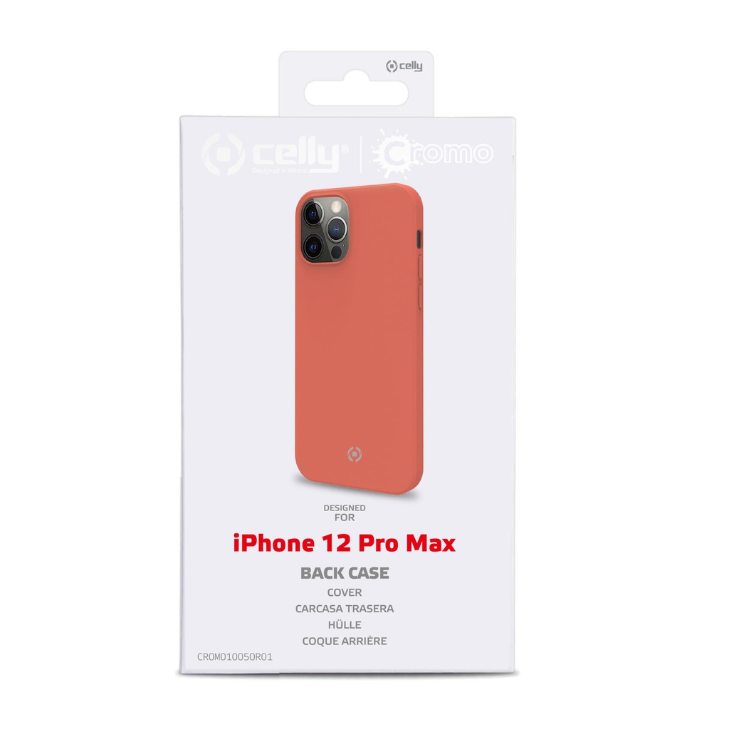Custodia Celly iPhone 12 Pro Max cover cromo orange CROMO1005OR01