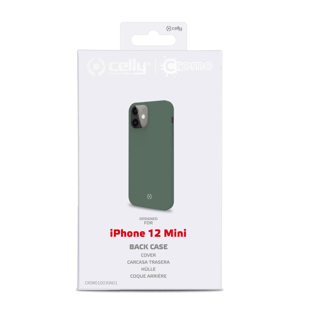 Custodia Celly iPhone 12 Mini cover cromo green CROMO1003GN01