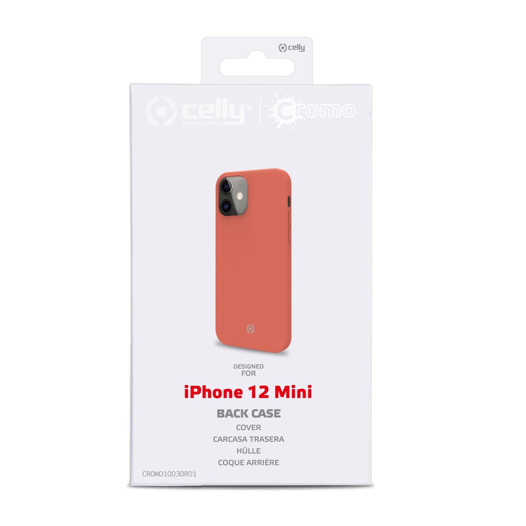 Custodia Celly iPhone 12 Mini cover cromo orange CROMO1003OR01