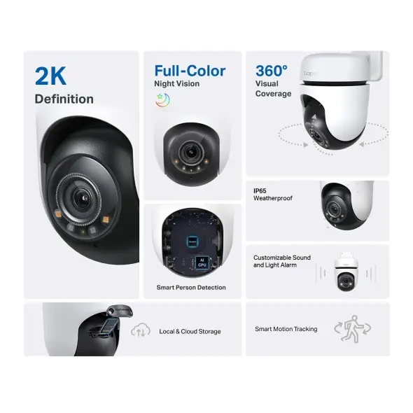 TP-Link Tapo Smart Camera Outdoor TC41 2K White.webp