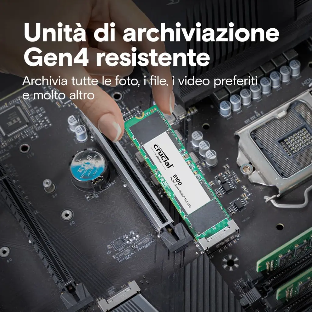 Crucial SSD 480GB M.2 NVMe PCle 4.0 E100 CT480E100SSD8.webp