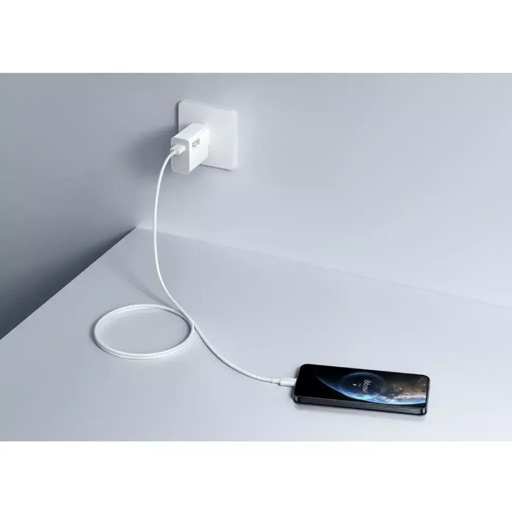 Xiaomi Caricabatterie USB 90W con Cavo Type-C HyperCharge White.webp
