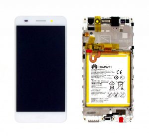 Display Lcd Huawei Y6II CAM-L21 white con batteria 02350VRS